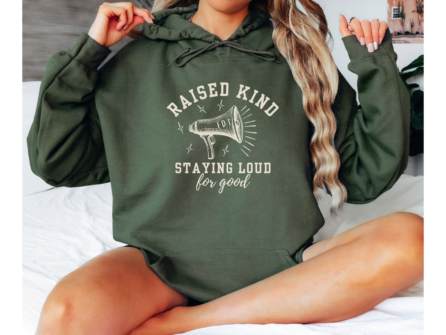 Raised Kind Staying Loud Subtle Fuck Trump FDT Hooded Sweatshirt