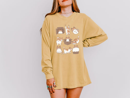 Calico Cat Fuck Trump Comfort Colors Long Sleeved Tee Shirt