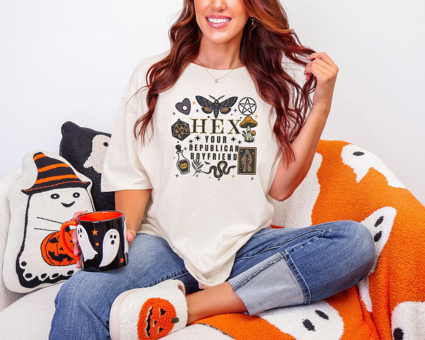 Hex Your Republican Boyfriend Subtle Fuck Trump Halloween Tee Shirt