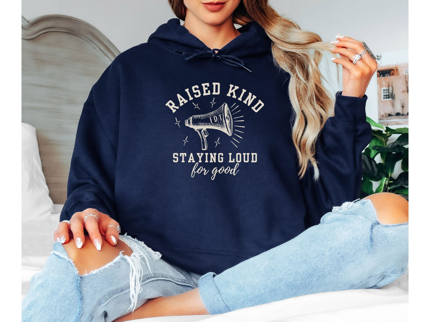 Raised Kind Staying Loud Subtle Fuck Trump FDT Hooded Sweatshirt