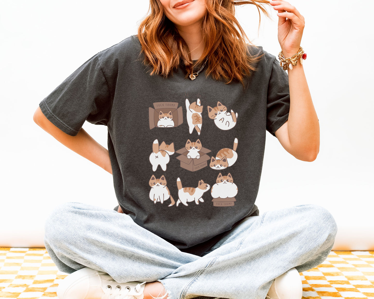 Calico Cat Fuck Trump Shirt Comfort Colors Shirt