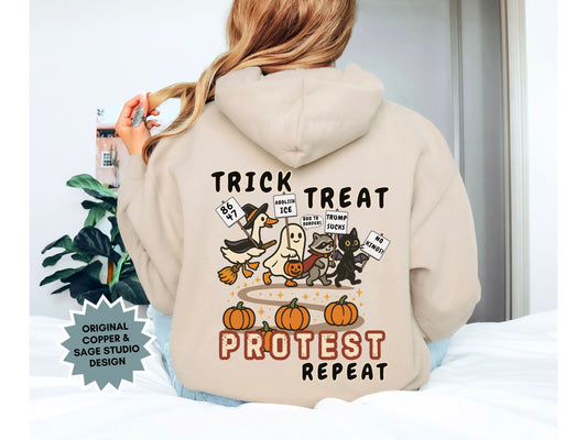 Abolish Ice Trump Sucks Halloween Hooded Sweatshirt