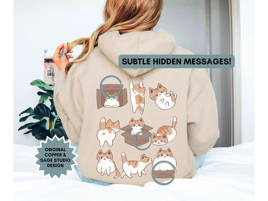 Calico Cat Fuck Trump Hooded Sweatshirt