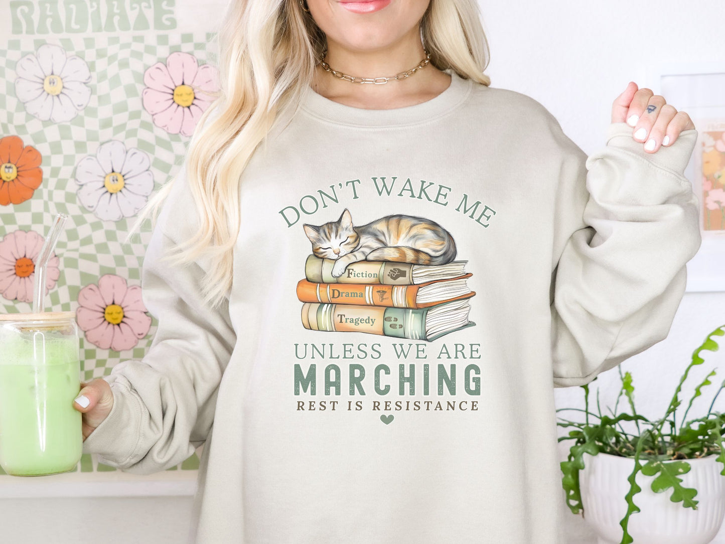 Don't Wake Me Subtle Anti Trump FDT Crewneck Sweatshirt