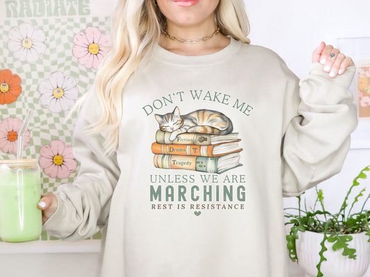 Don't Wake Me Subtle Anti Trump FDT Crewneck Sweatshirt