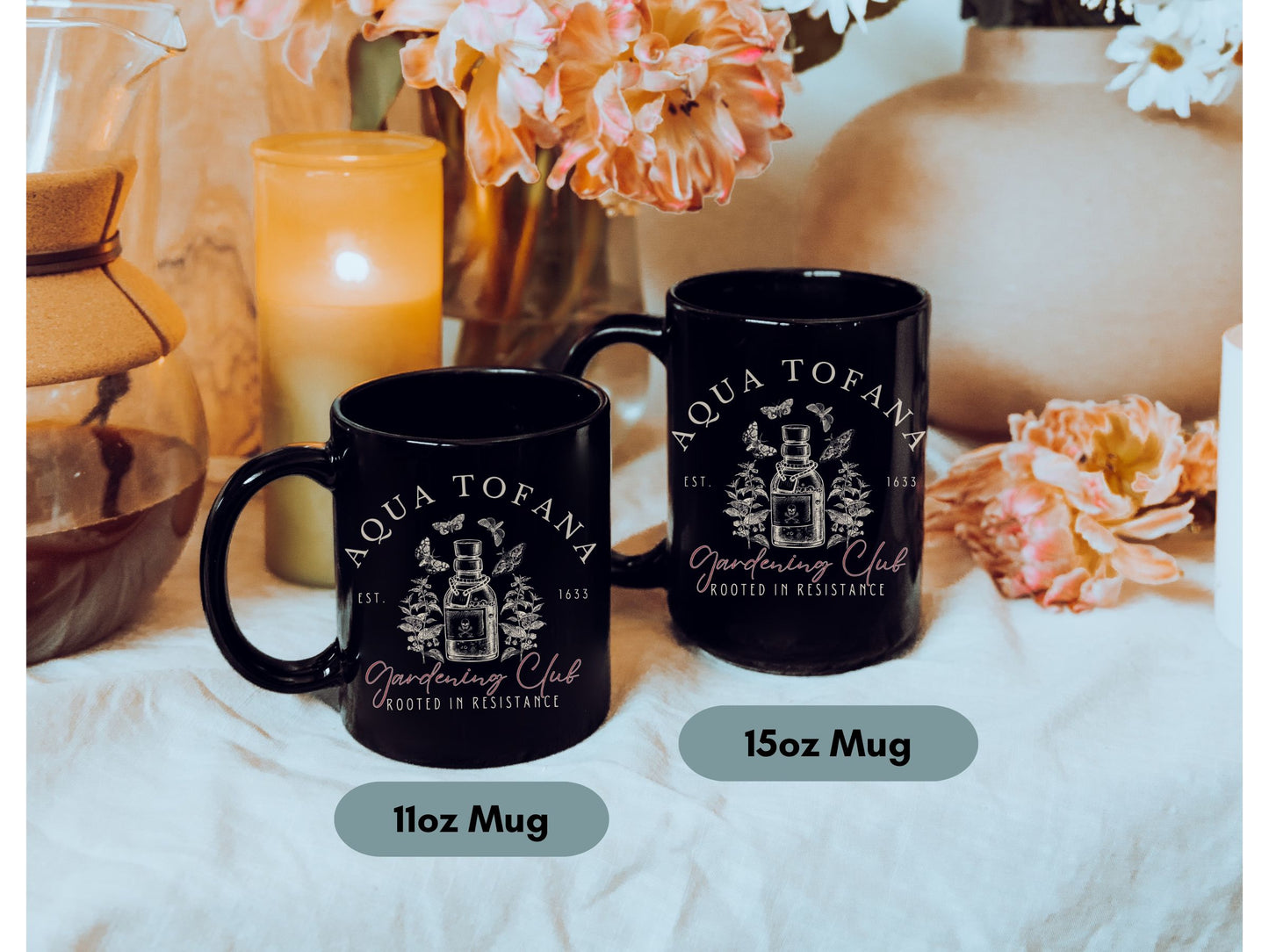 Aqua Tofana Gardening Club Hidden Message Feminist Mug
