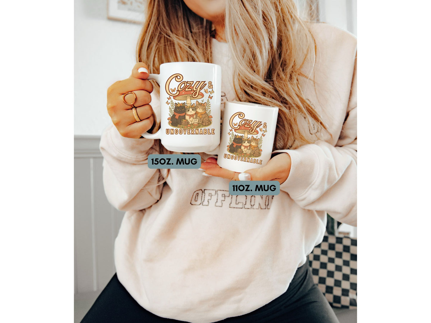 Cozy and Ungovernable Cat Subtle Fuck TrumpHidden Message Mug