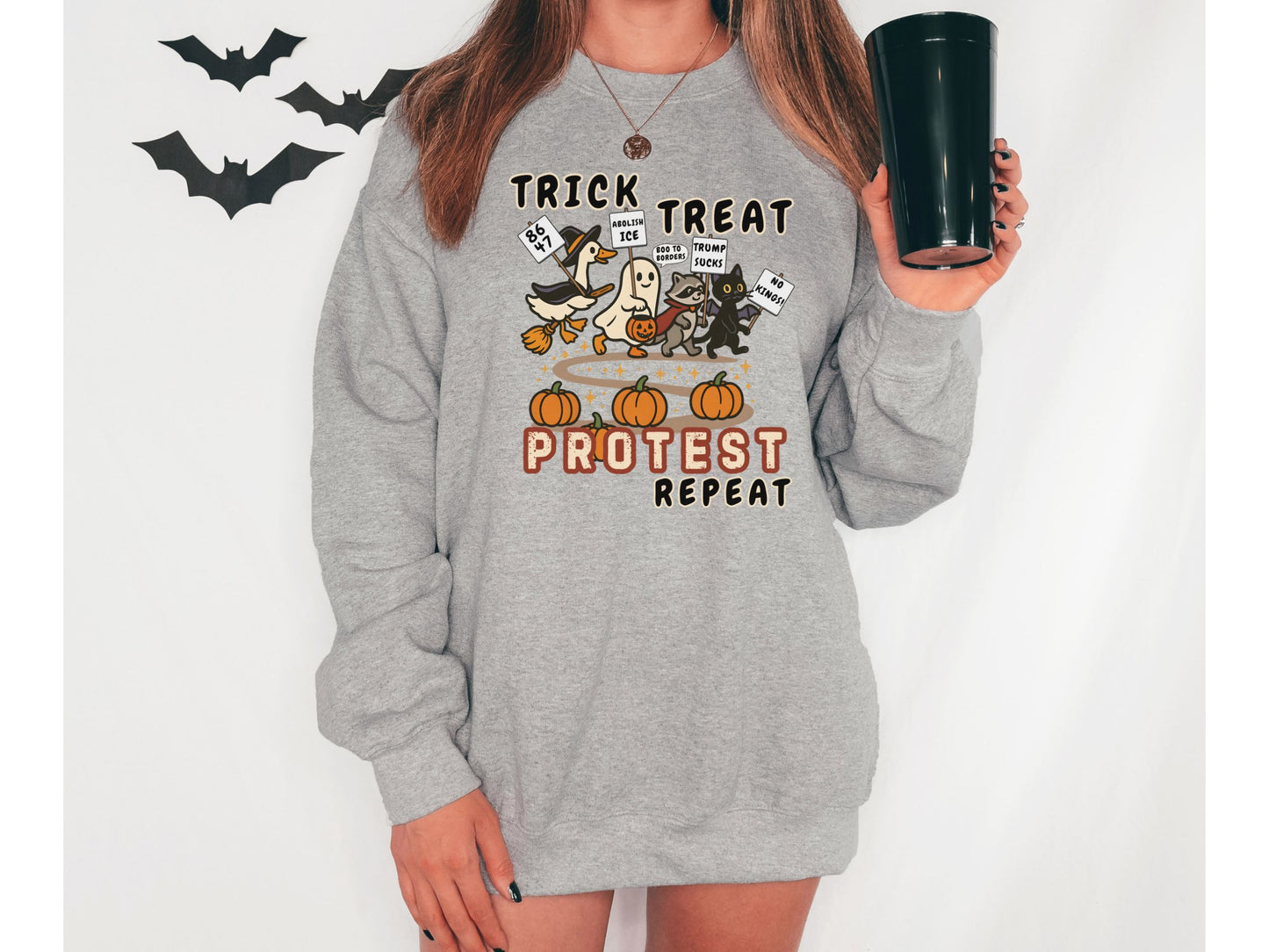 Abolish Ice Trump Sucks Halloween Crewneck Sweatshirt