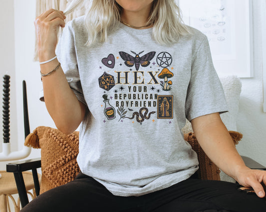 Hex Your Republican Boyfriend Subtle Fuck Trump Halloween Tee Shirt