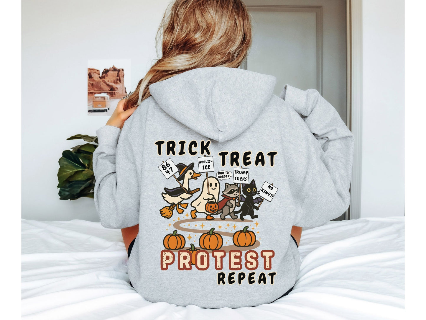 Abolish Ice Trump Sucks Halloween Hooded Sweatshirt