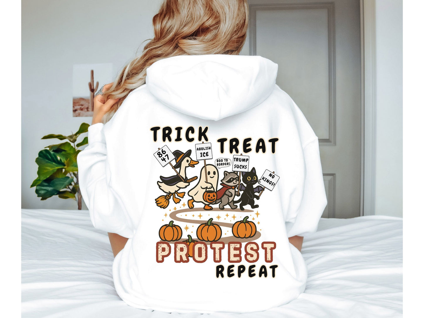 Abolish Ice Trump Sucks Halloween Hooded Sweatshirt