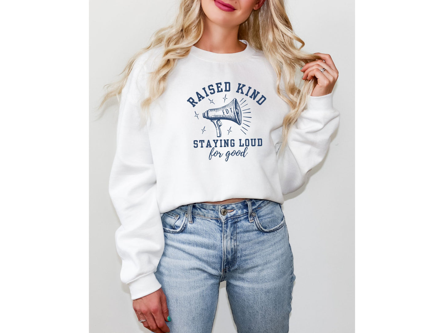 Raised Kind Staying Loud Subtle Fuck Trump FDT Crewneck Sweatshirt