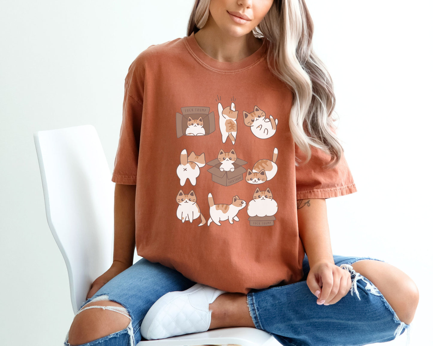 Calico Cat Fuck Trump Shirt Comfort Colors Shirt