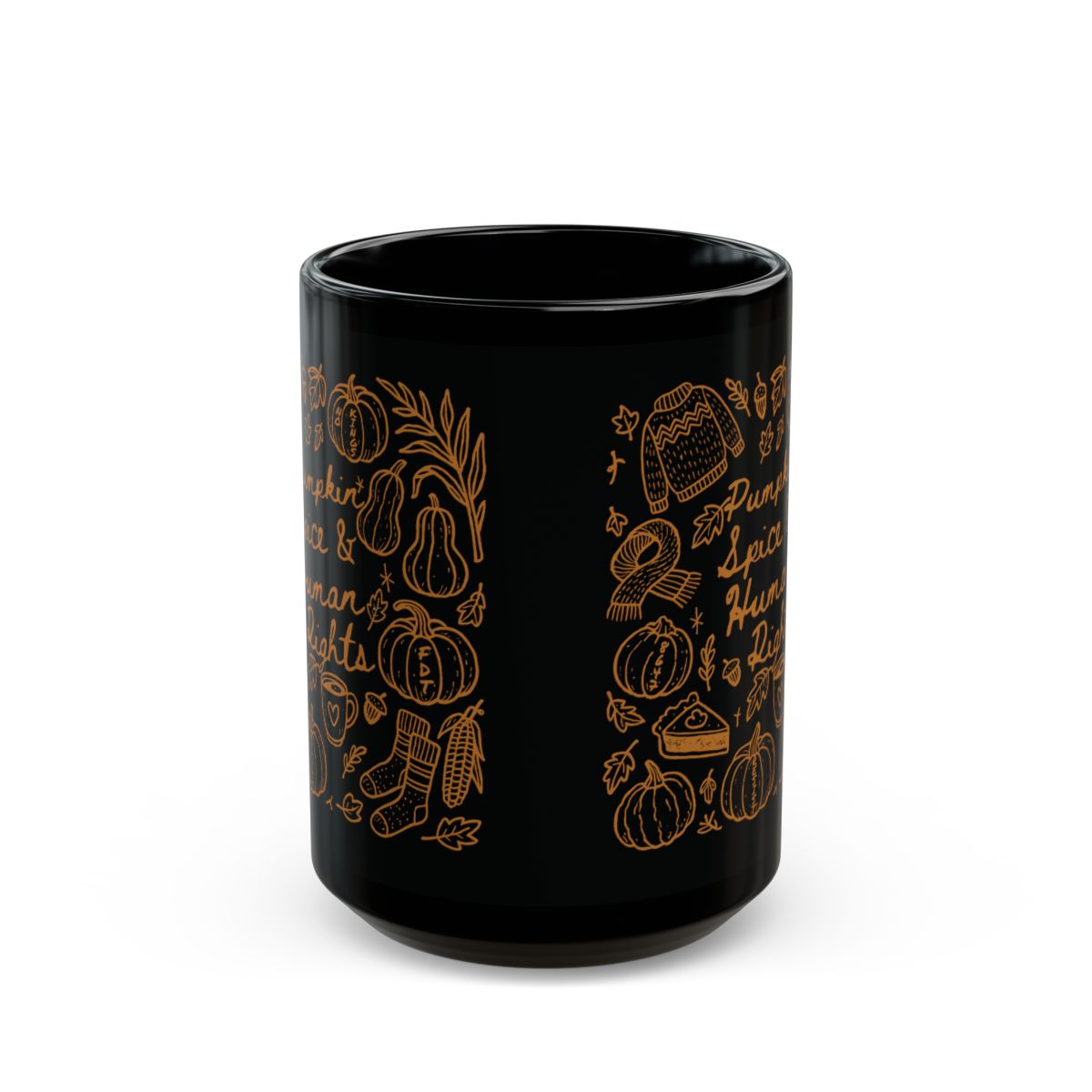 Pumpkin Spice and Human Rights Anti Trump Hidden Messages Mug (11 or 15oz)