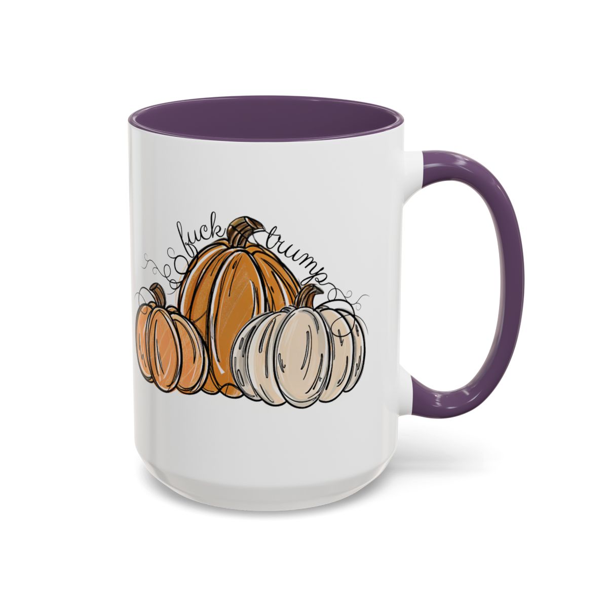 Subtle Fuck Trump Pumpkin Halloween Hidden Message Mug