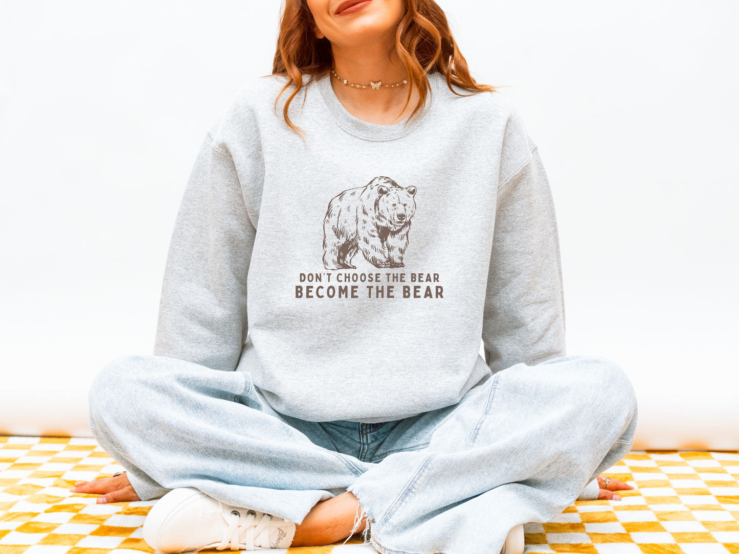 Become The Bear Radical Feminist Crewneck Sweatshirt