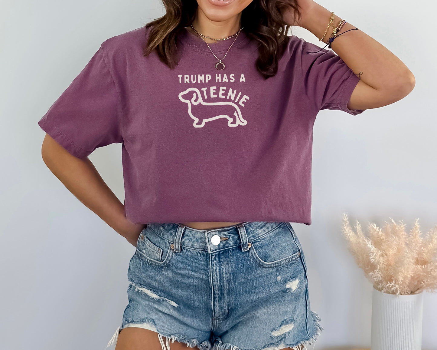 Anti Trump Dauhshund Comfort Colors Tee Shirt