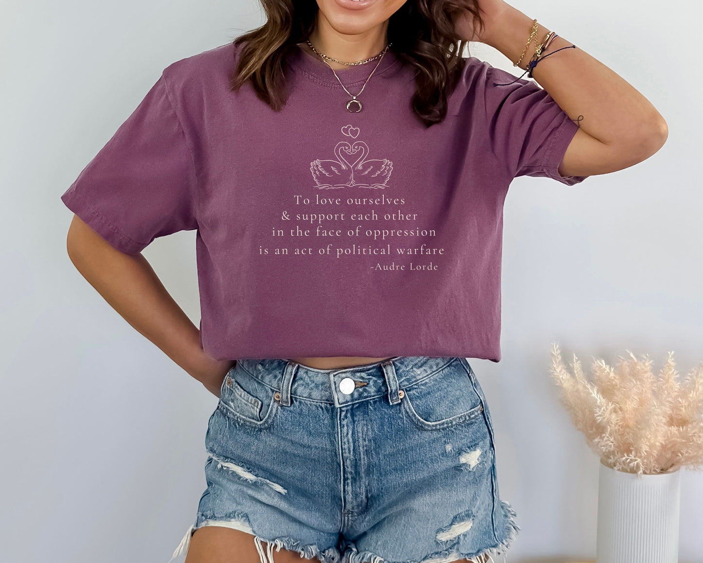 Feminist Political Quote Swan Comfort Colors Shirt