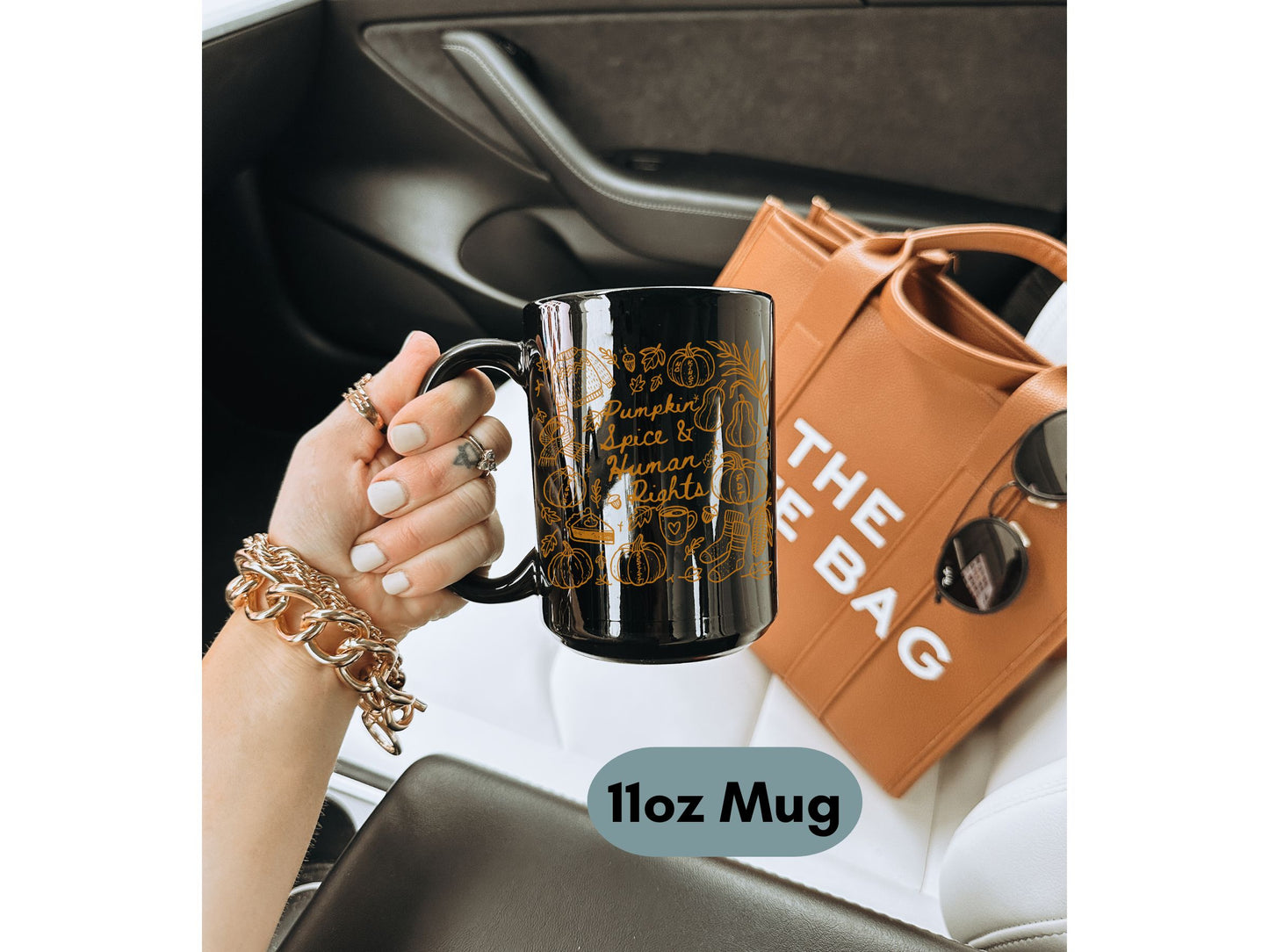 Pumpkin Spice and Human Rights Anti Trump Hidden Messages 15oz. Mug