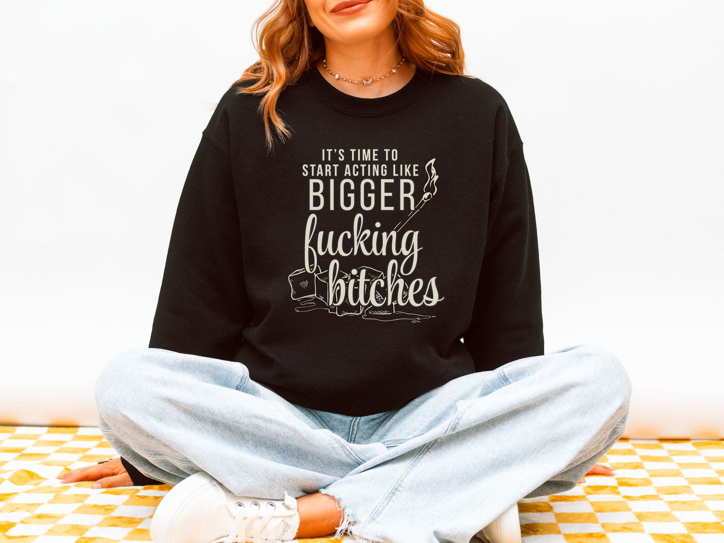 Bigger Fucking Bitches Anti Ice Crewneck Sweatshirt