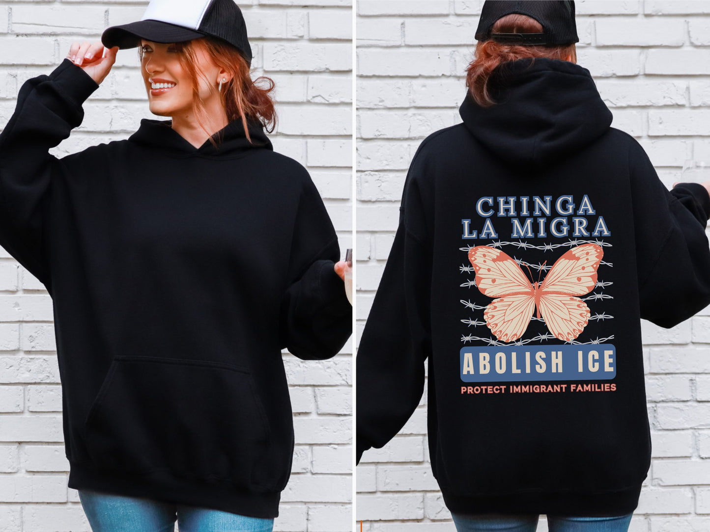 Chinga La Migra Hoodie Abolish Ice Hooded Sweatshirt