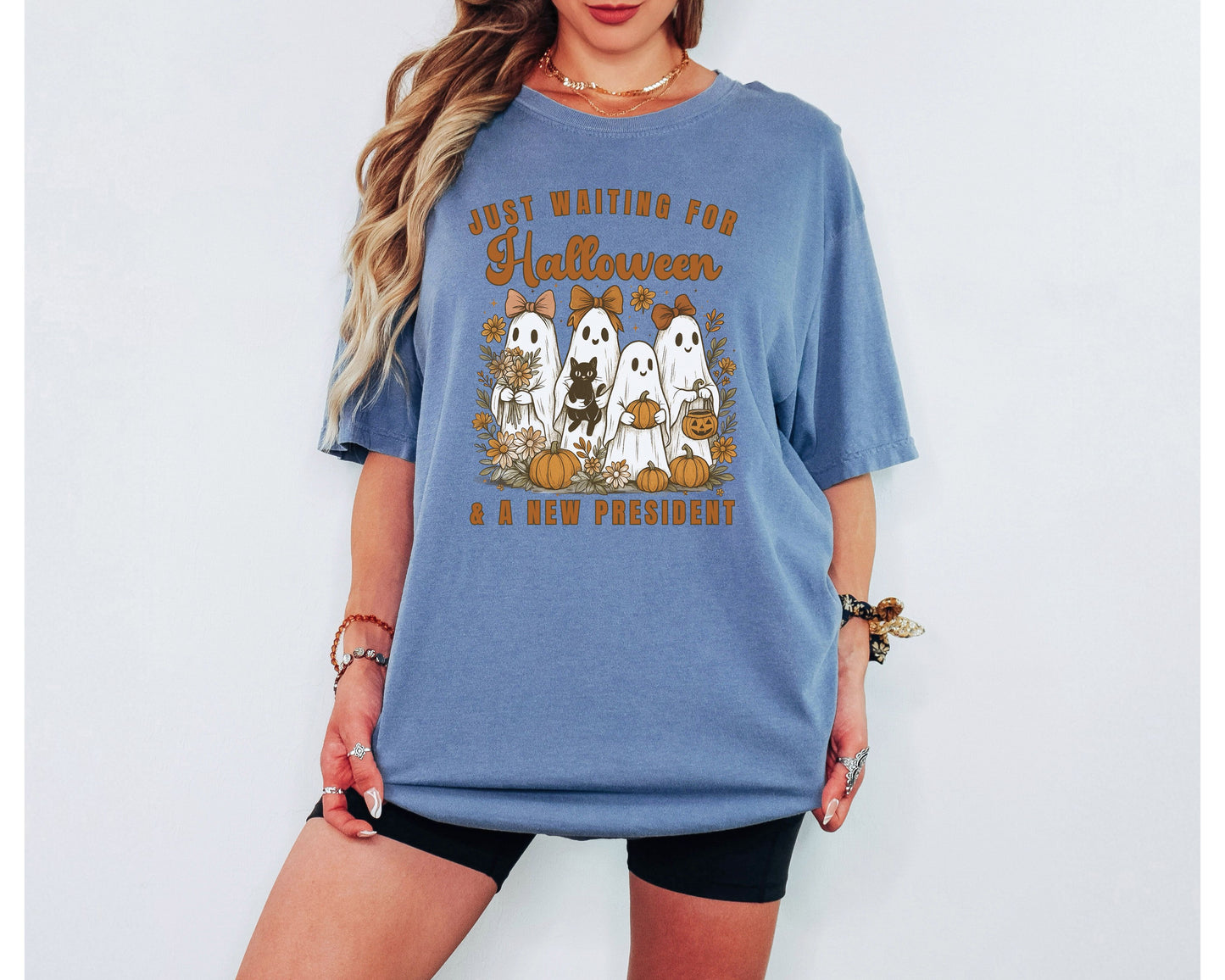 Waiting for Halloween & a New President Comfort Colors Tee Shirt