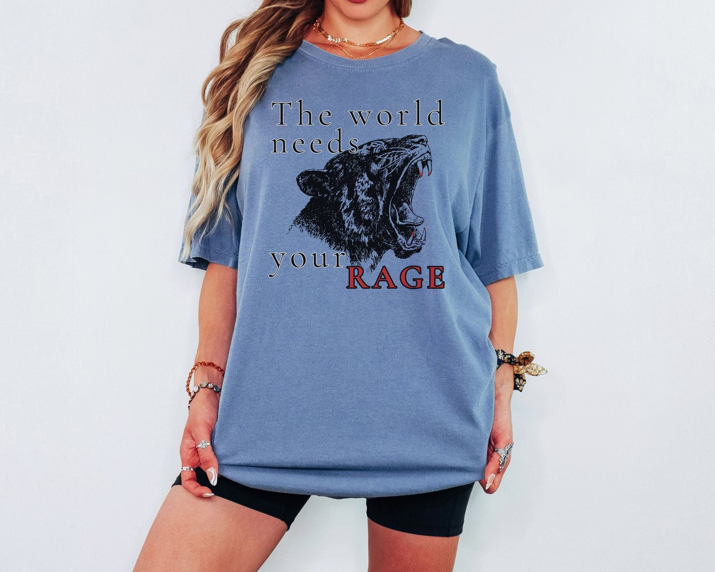 The World Needs Your Rage Radical Feminist Comfort Colors Shirt