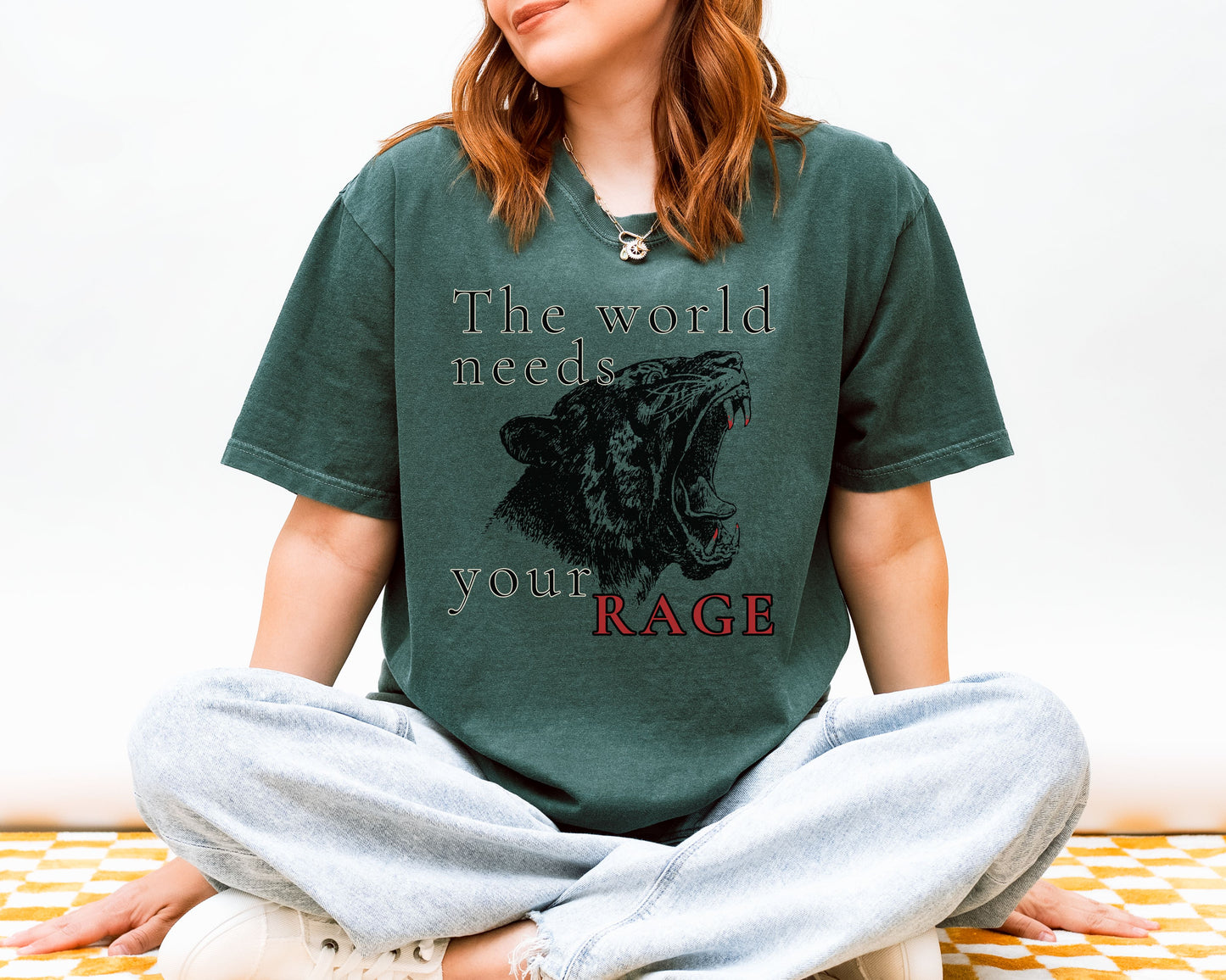 The World Needs Your Rage Radical Feminist Comfort Colors Shirt