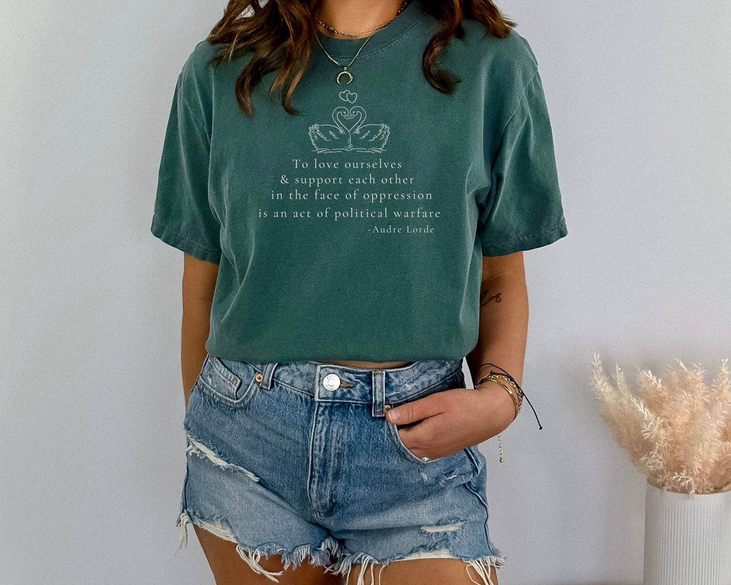 Feminist Political Quote Swan Comfort Colors Shirt