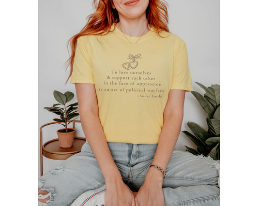 Political Quote Locket Necklace Comfort Colors Tee Shirt