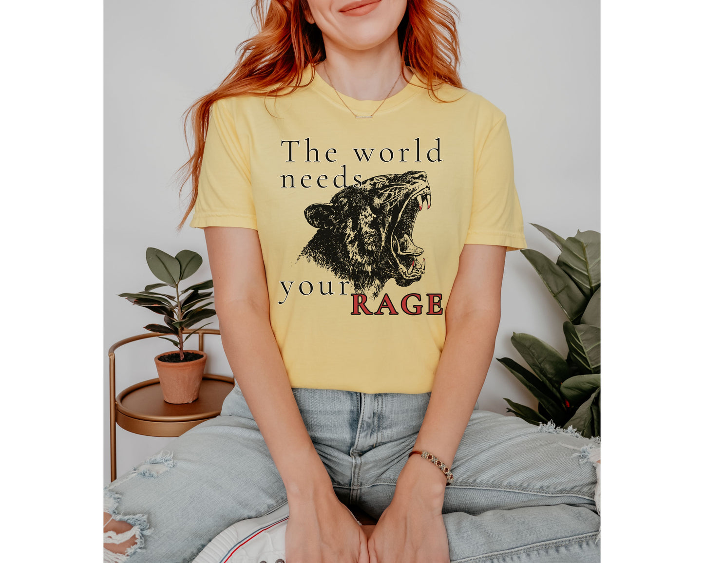 The World Needs Your Rage Radical Feminist Comfort Colors Shirt