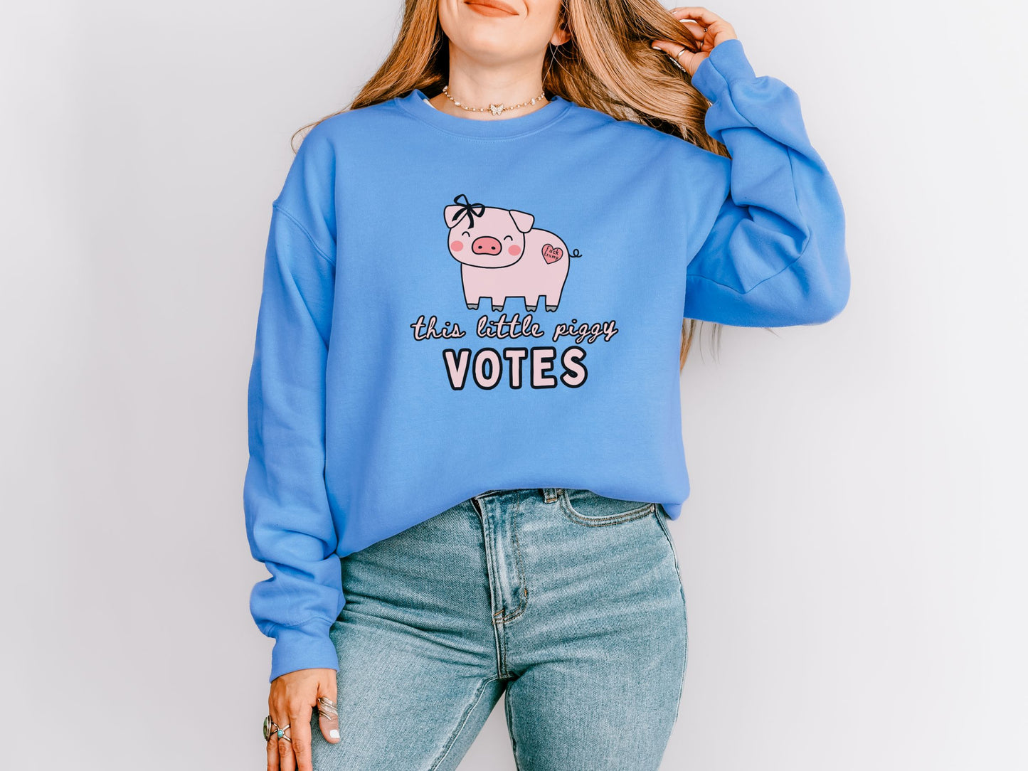 Fuck Trump Quiet Piggy Crewneck Sweatshirt