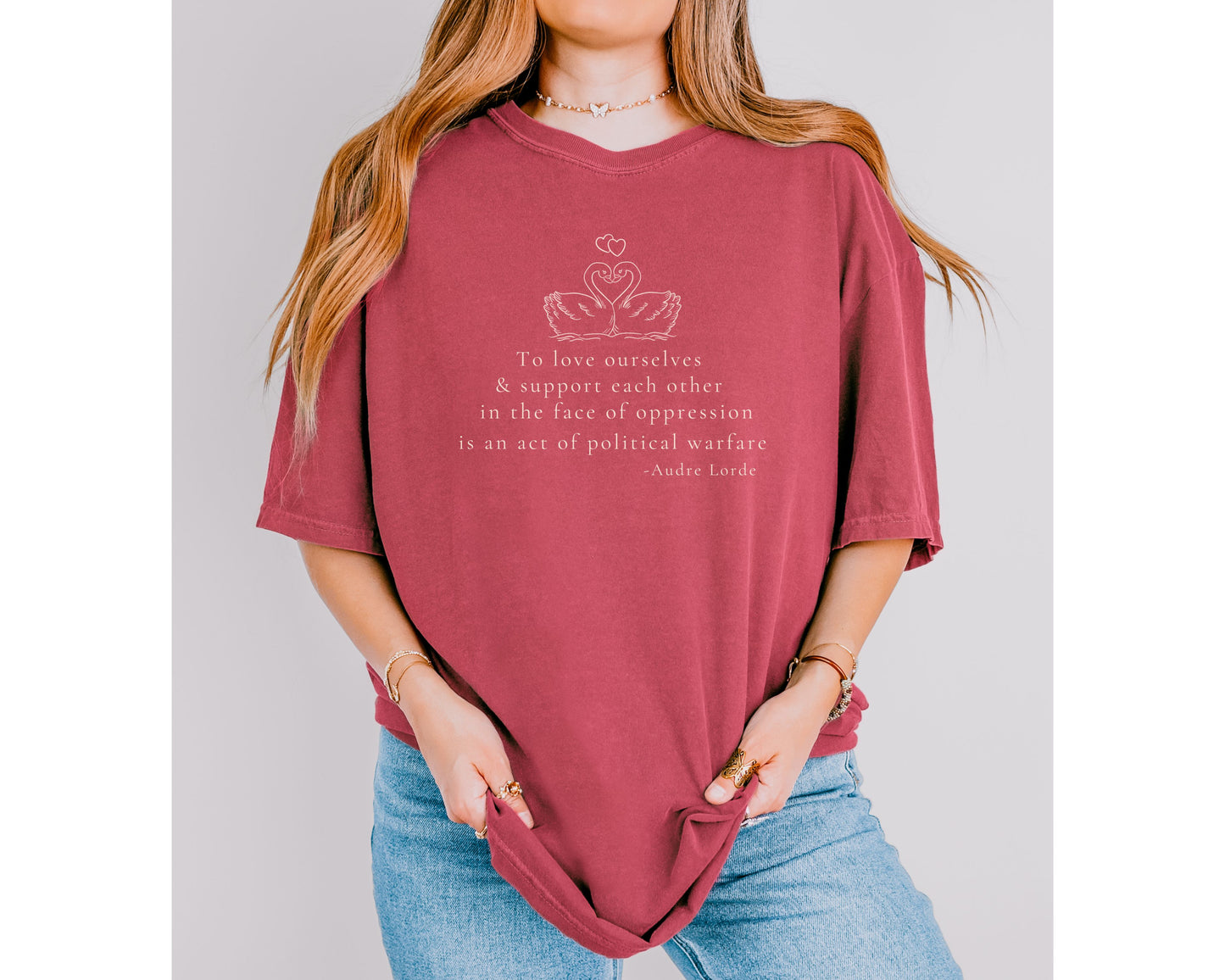 Feminist Political Quote Swan Comfort Colors Shirt