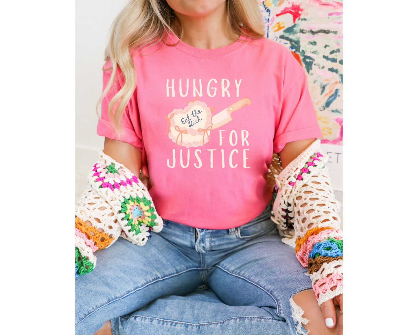 Hungry For Justice Eat The Rich Comfort Colors Tee Shirt