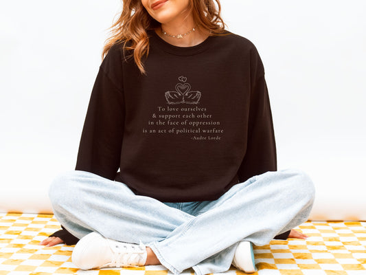 Political Quote Swan Crewneck Sweatshirt