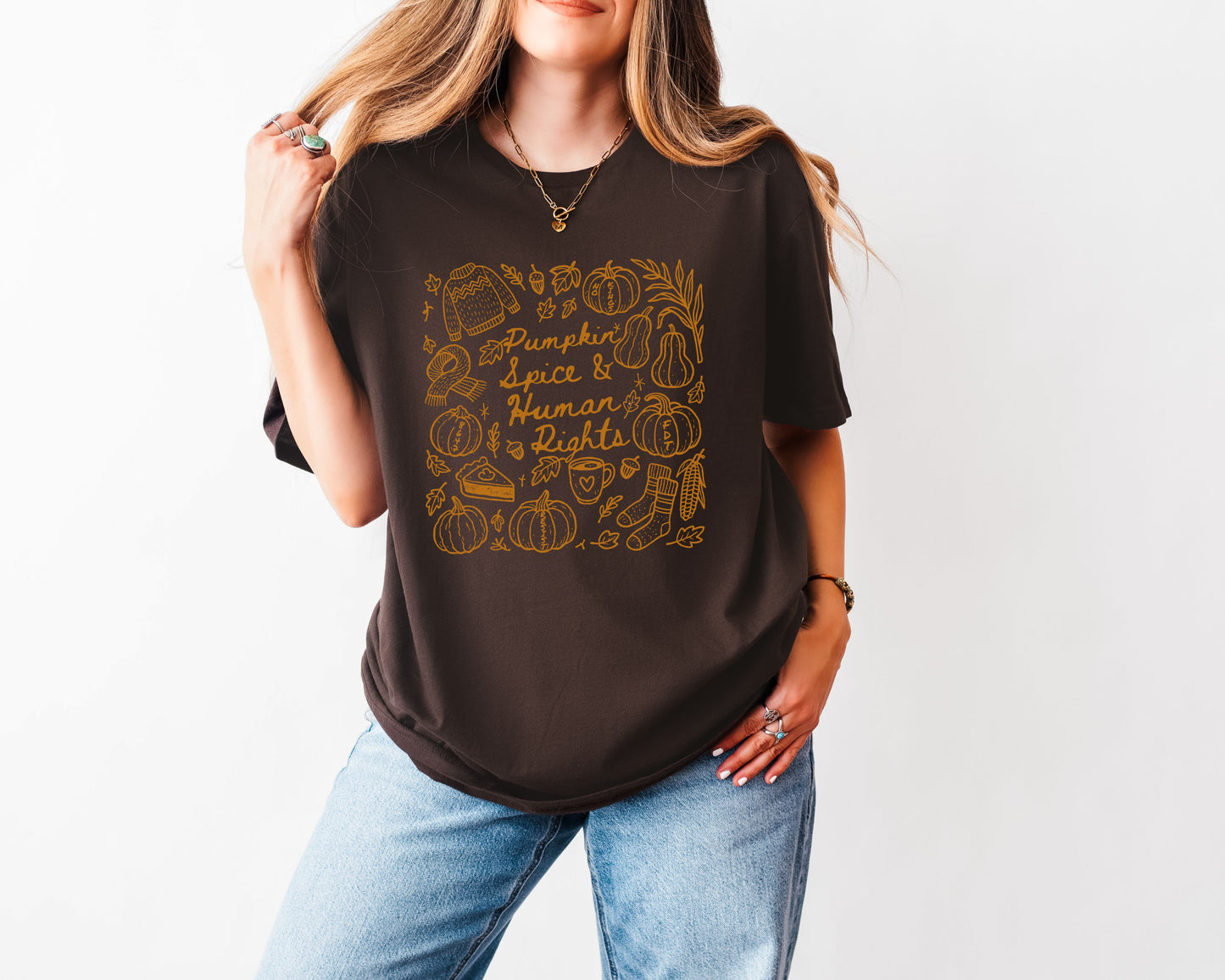 Pumpkin Spice & Human Rights Subtle Fuck Trump Tee Shirt