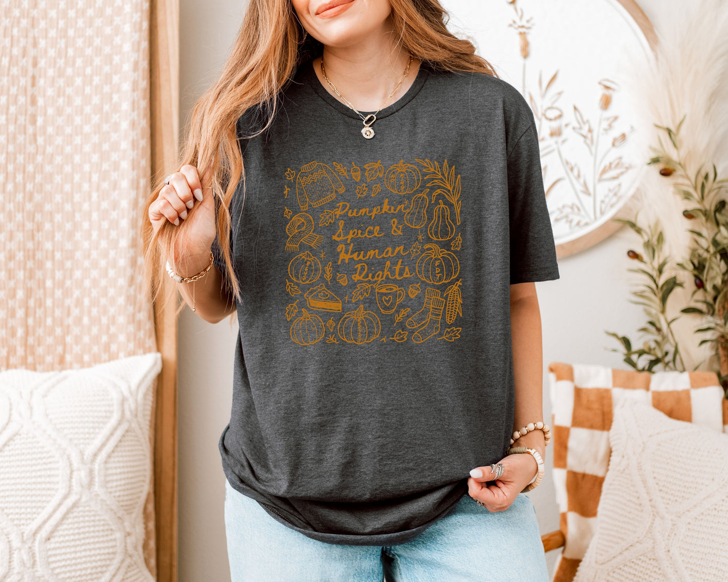Pumpkin Spice & Human Rights Subtle Fuck Trump Tee Shirt