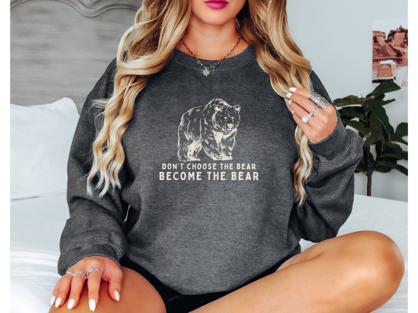 Become The Bear Radical Feminist Crewneck Sweatshirt