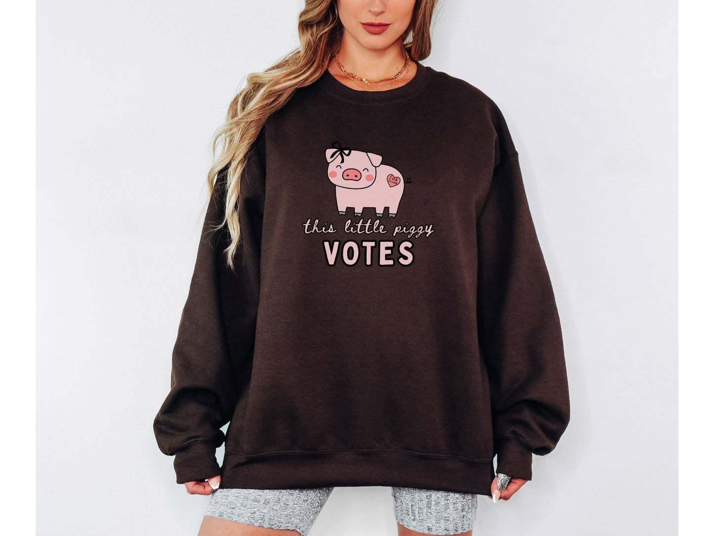 Fuck Trump Quiet Piggy Crewneck Sweatshirt
