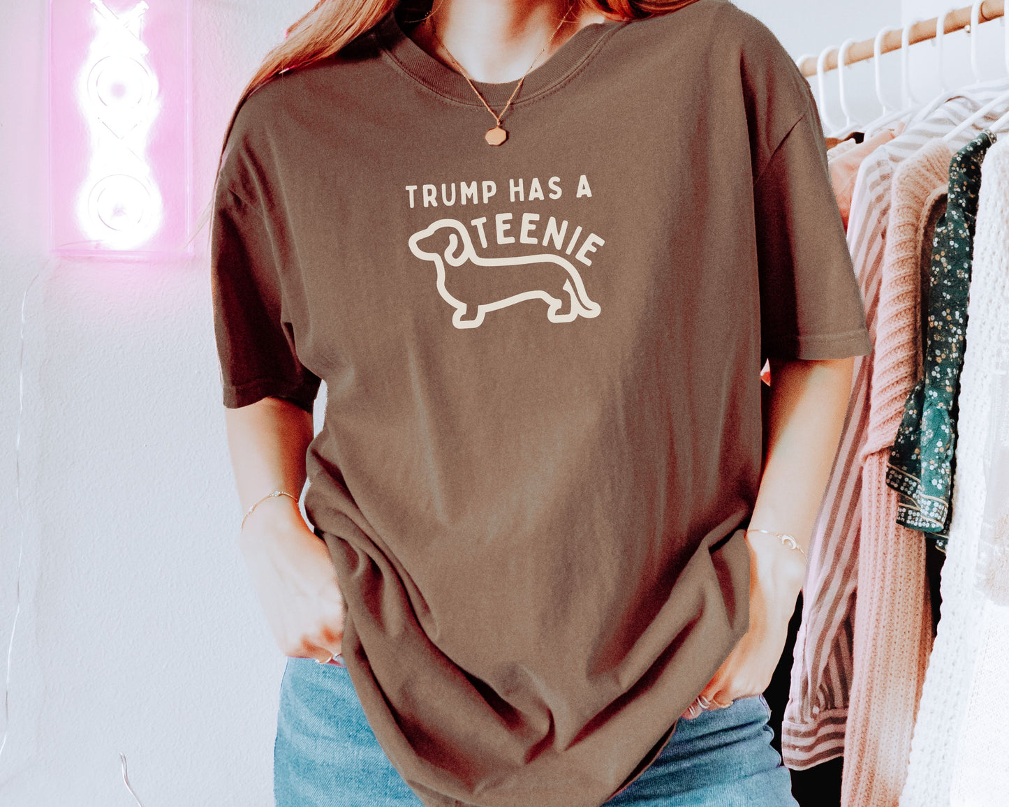 Anti Trump Dauhshund Comfort Colors Tee Shirt
