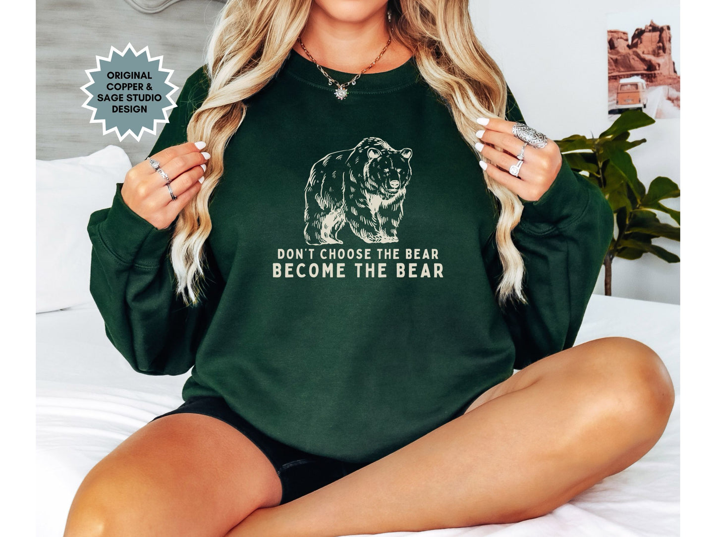Become The Bear Radical Feminist Crewneck Sweatshirt