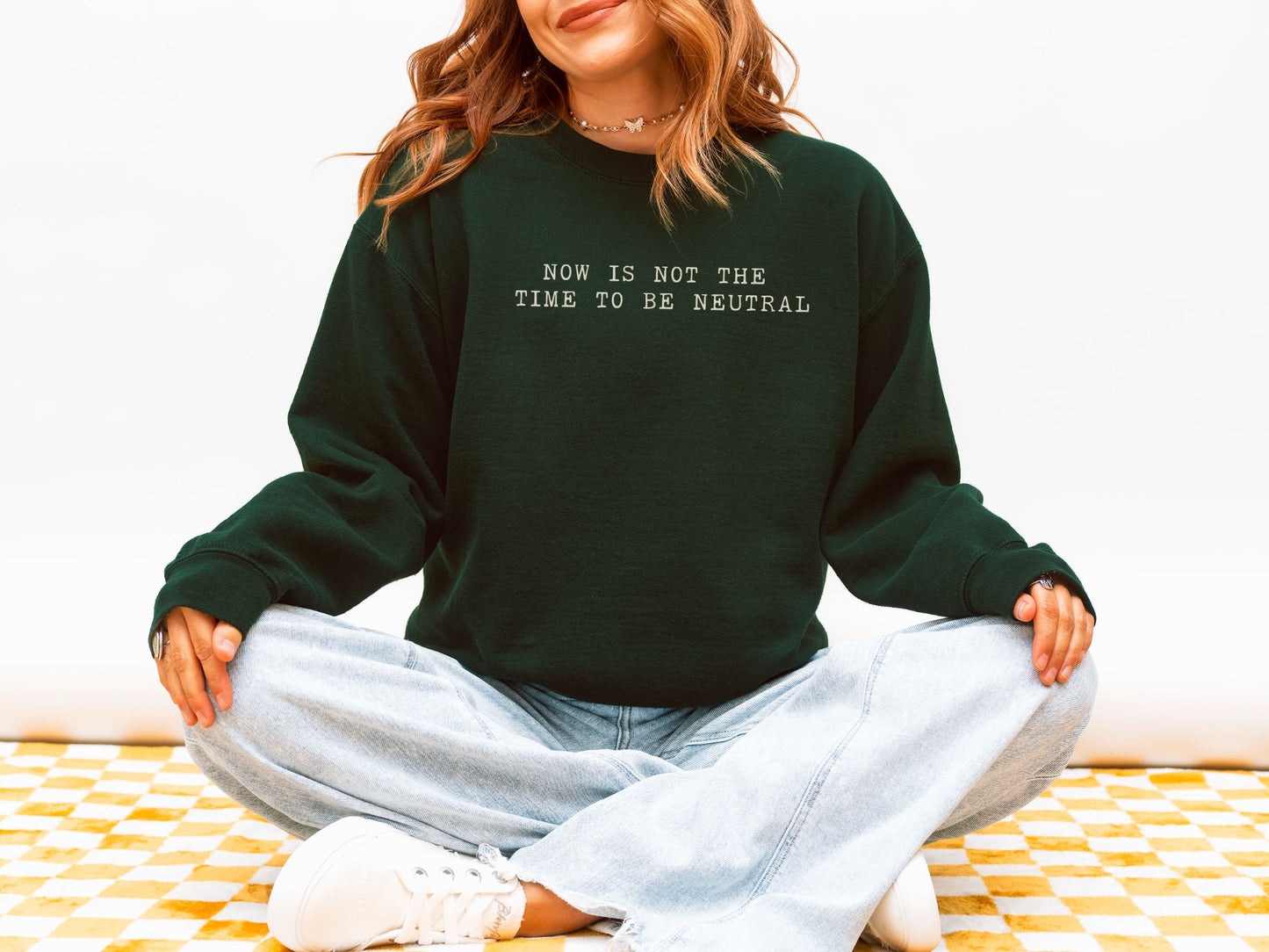 Not The Time To Be Neutral Anti Trump Crewneck Sweatshirt