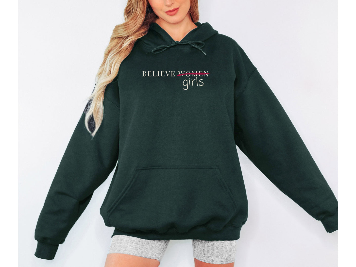 Believe Women Epstein List Anti Trump Hooded Sweatshirt