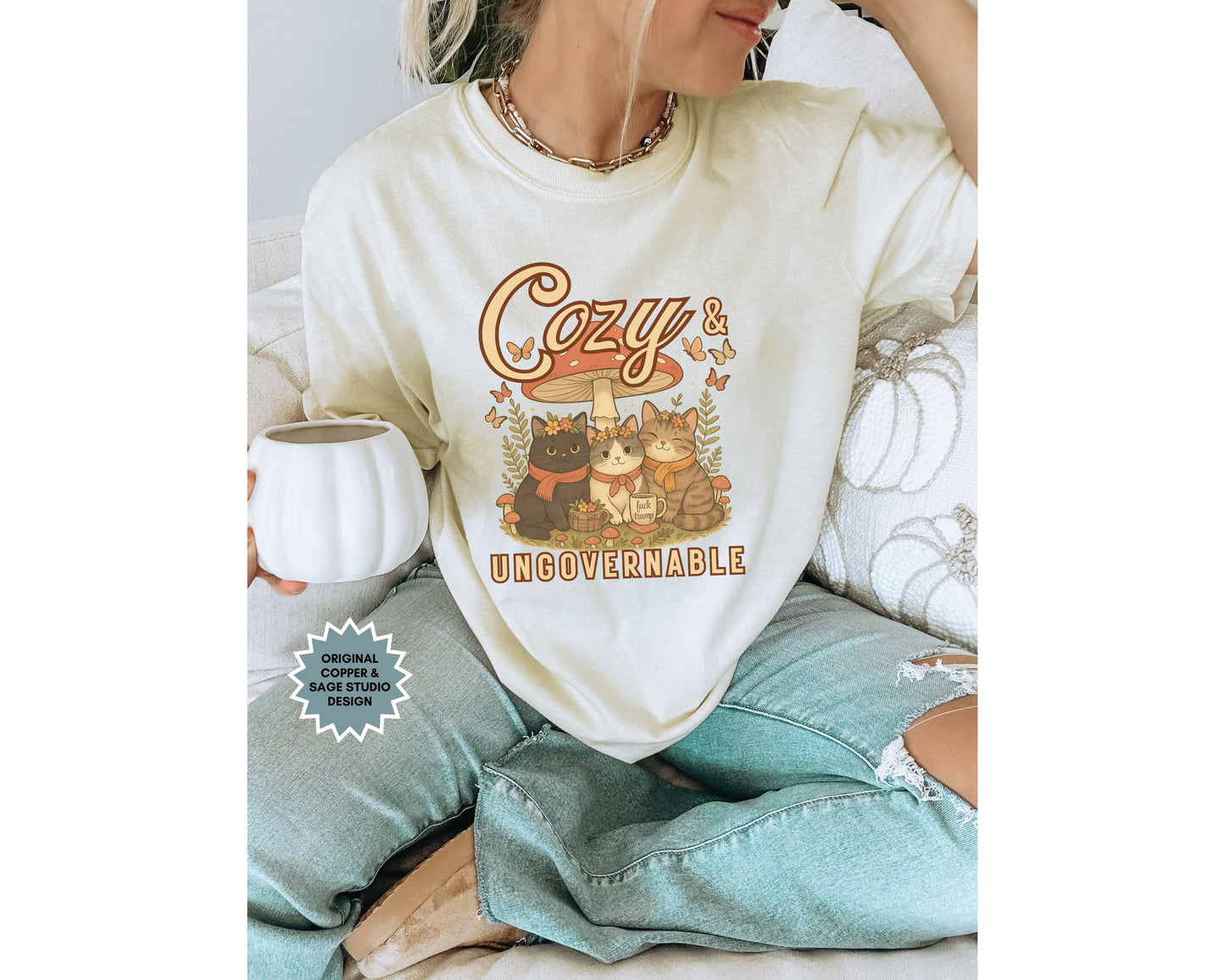 Cozy and Ungovernable Cat Subtle Fuck Trump Comfort Colors Shirt