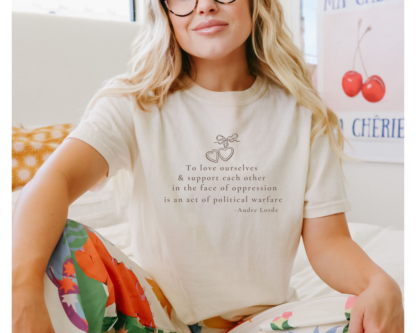 Political Quote Locket Necklace Comfort Colors Tee Shirt