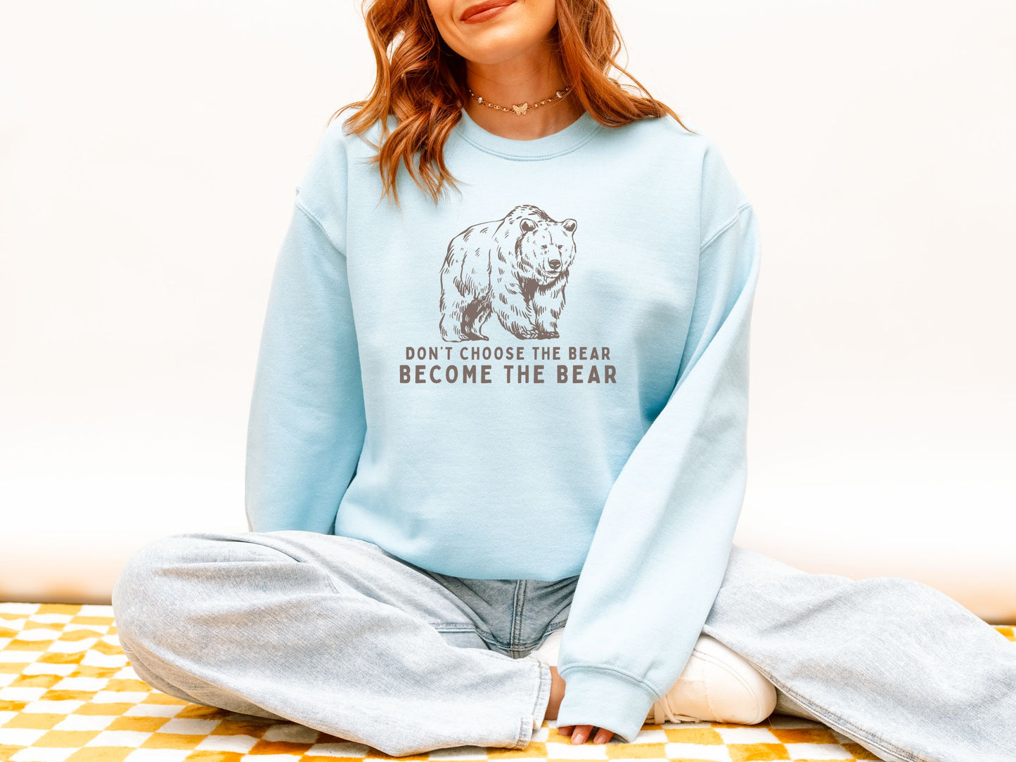 Become The Bear Radical Feminist Crewneck Sweatshirt