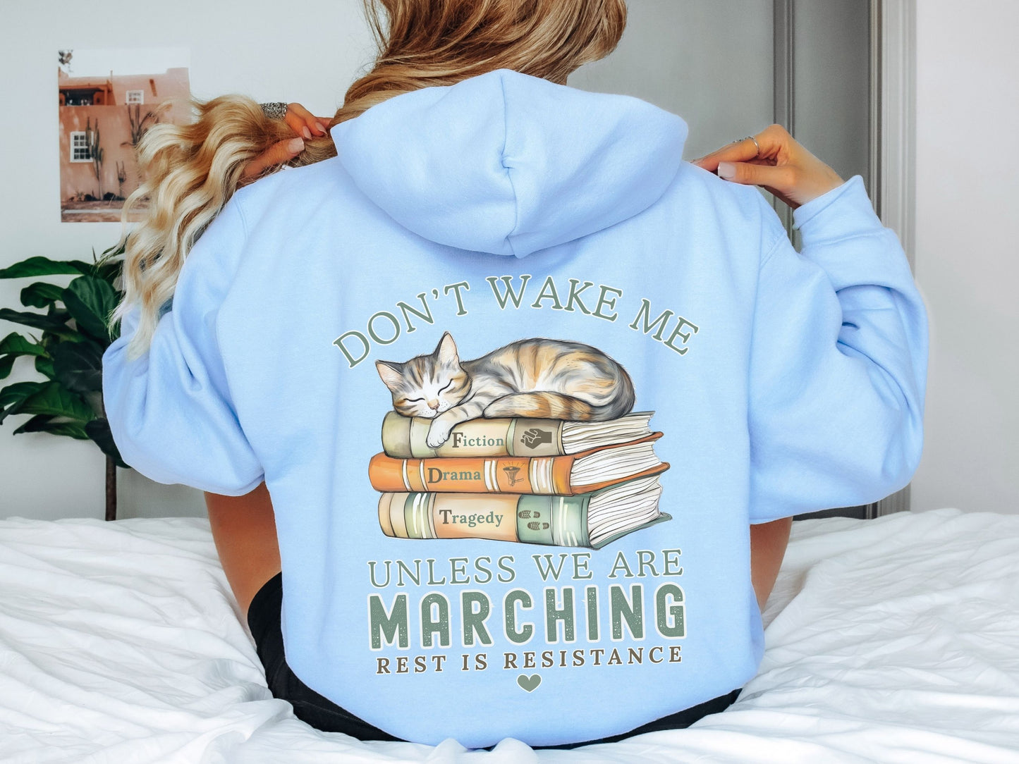 Don't Wake Me Subtle Fuck Trump FDT Hooded Sweatshirt