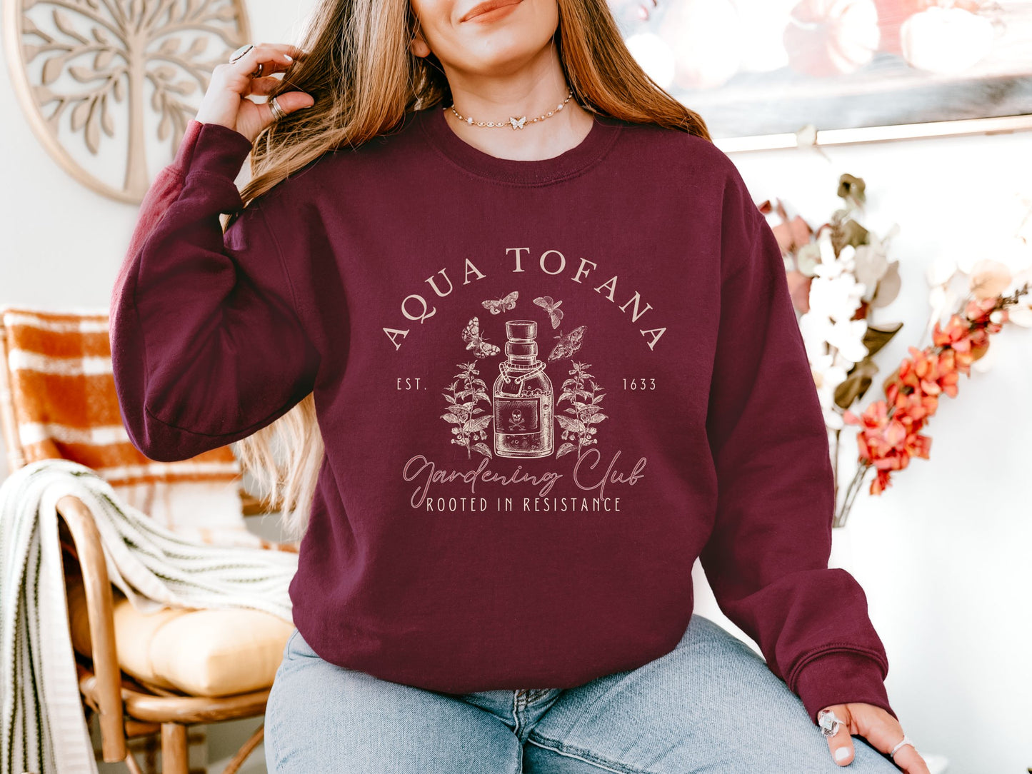 Aqua Tofana Gardening Club Resistance Crewneck Sweatshirt