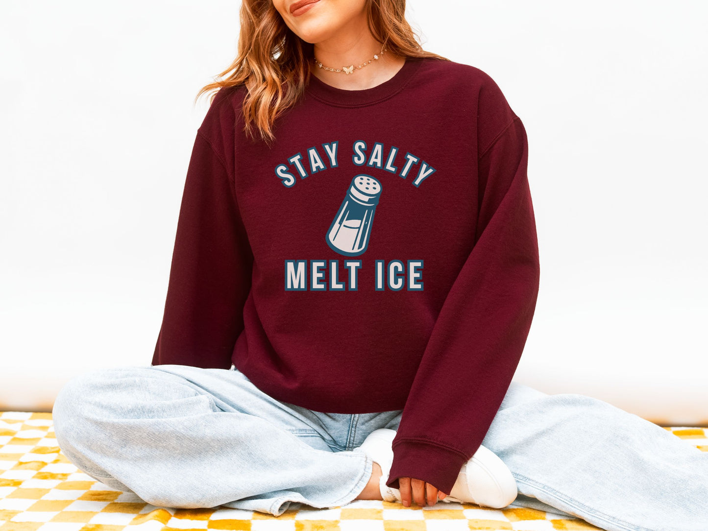 Stay Salty Melt Ice Anti Ice Crewneck Sweatshirt