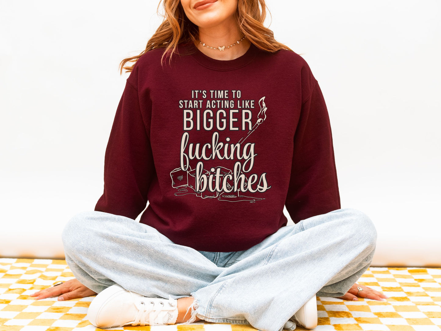 Bigger Fucking Bitches Anti Ice Crewneck Sweatshirt